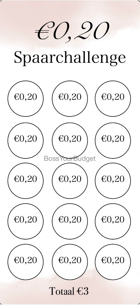 €0,20 Spaar Challenge