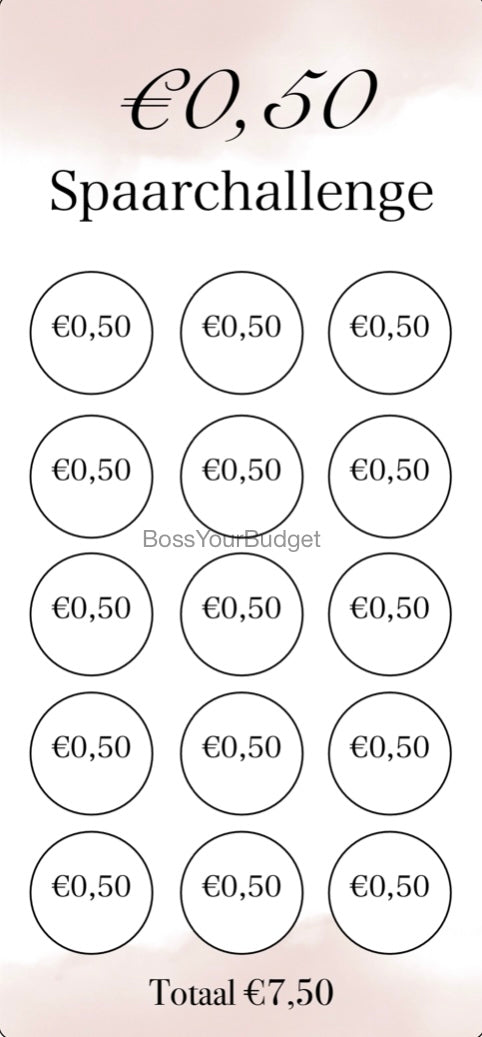 β¬0,50 Spaar Challenge