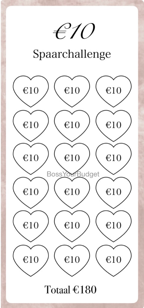 €10 Spaar Challenge
