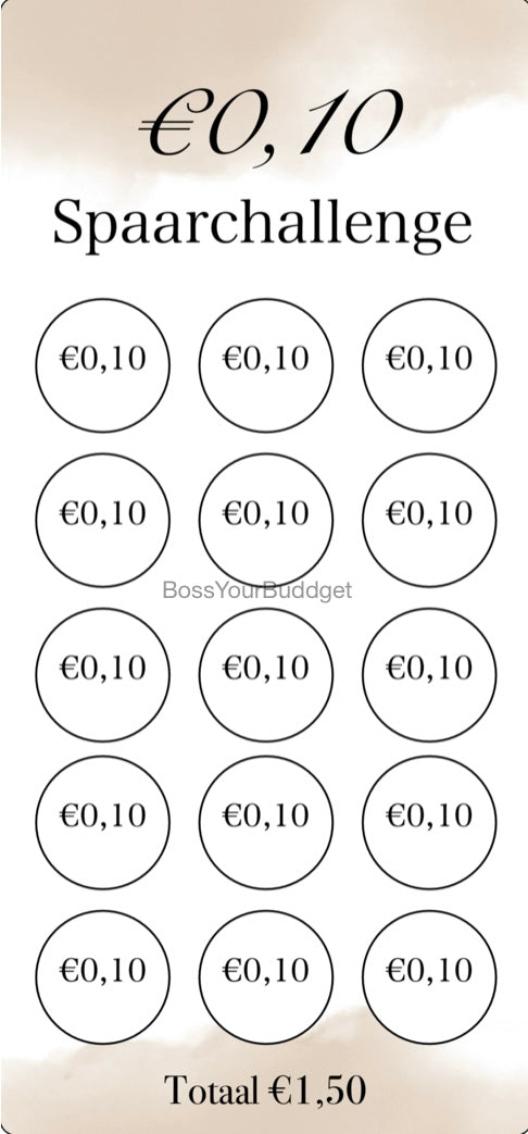 €0,10 Spaar Challenge