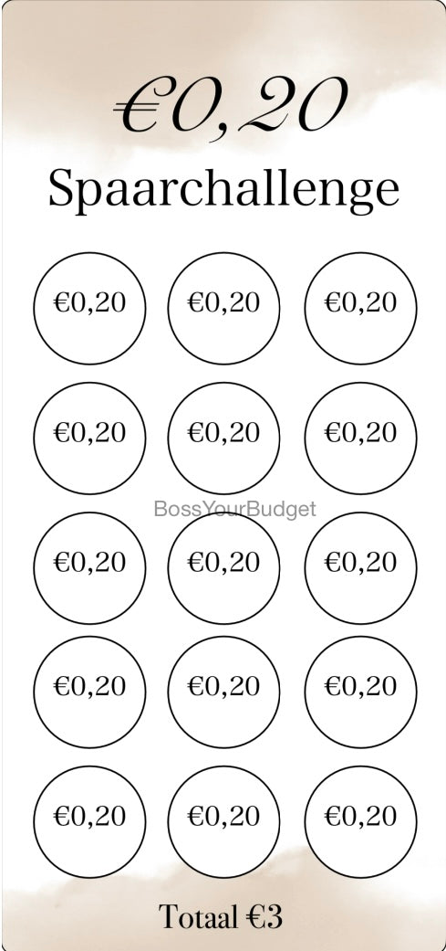 €0,20 Spaar Challenge