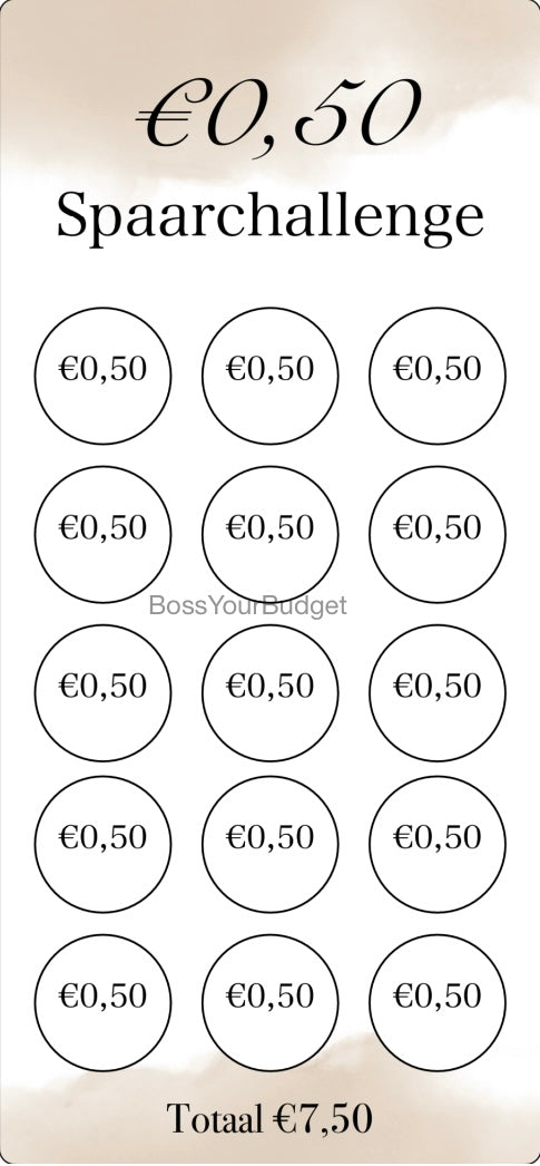€0,50 Spaar Challenge