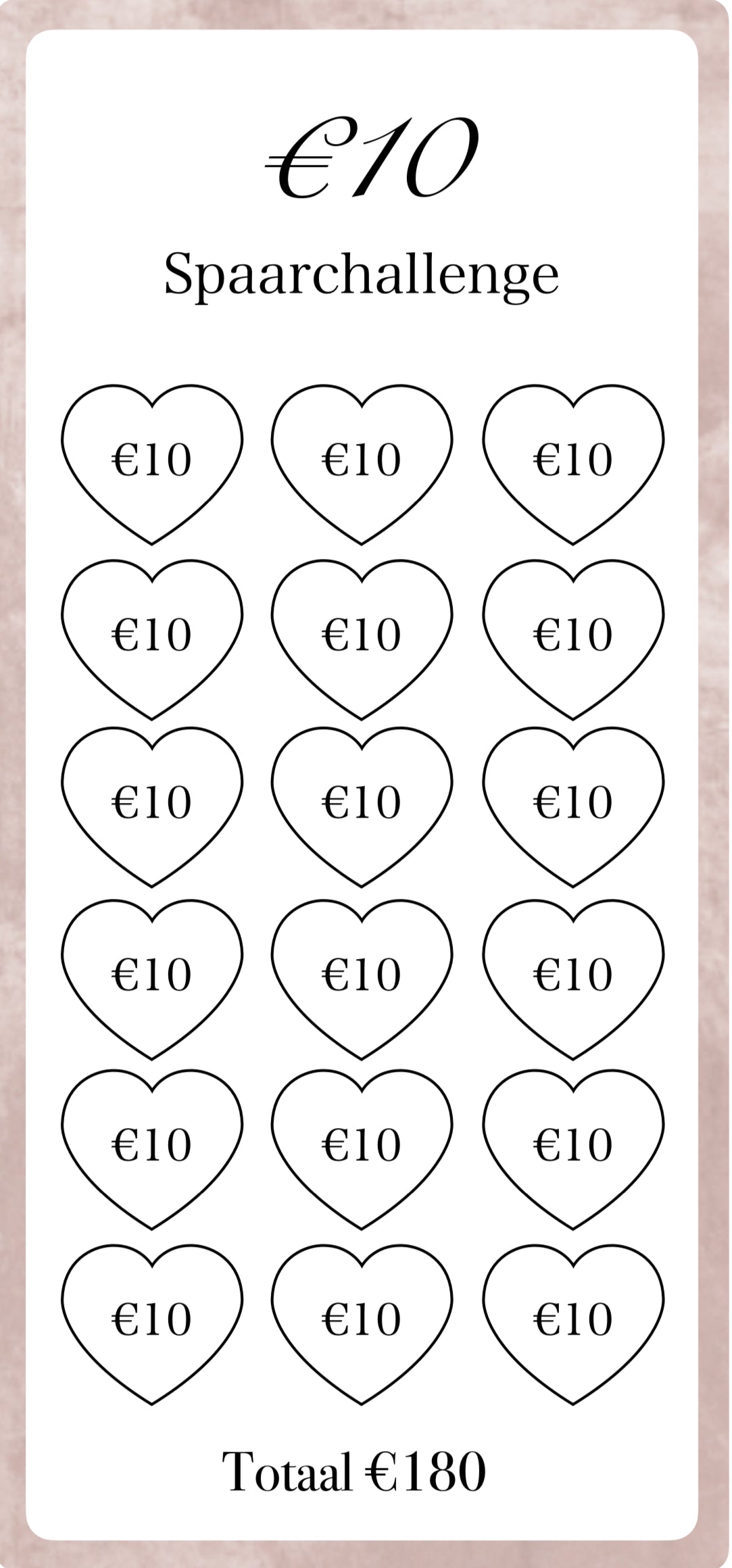 €10 Spaar Challenge