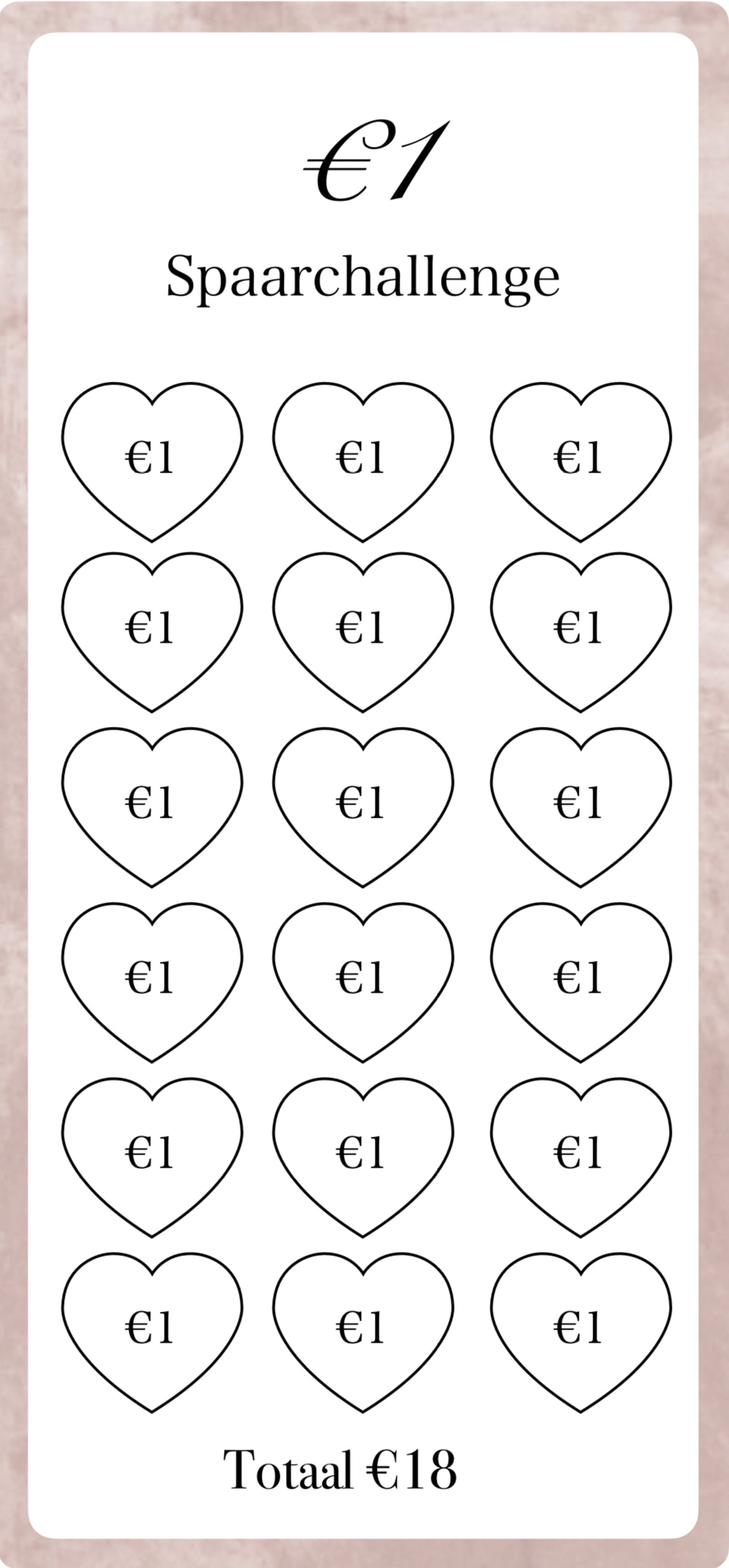 €1 Spaar Challenge
