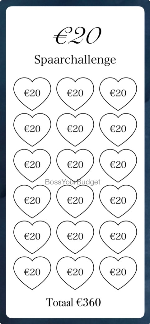 €20 Spaar Challenge