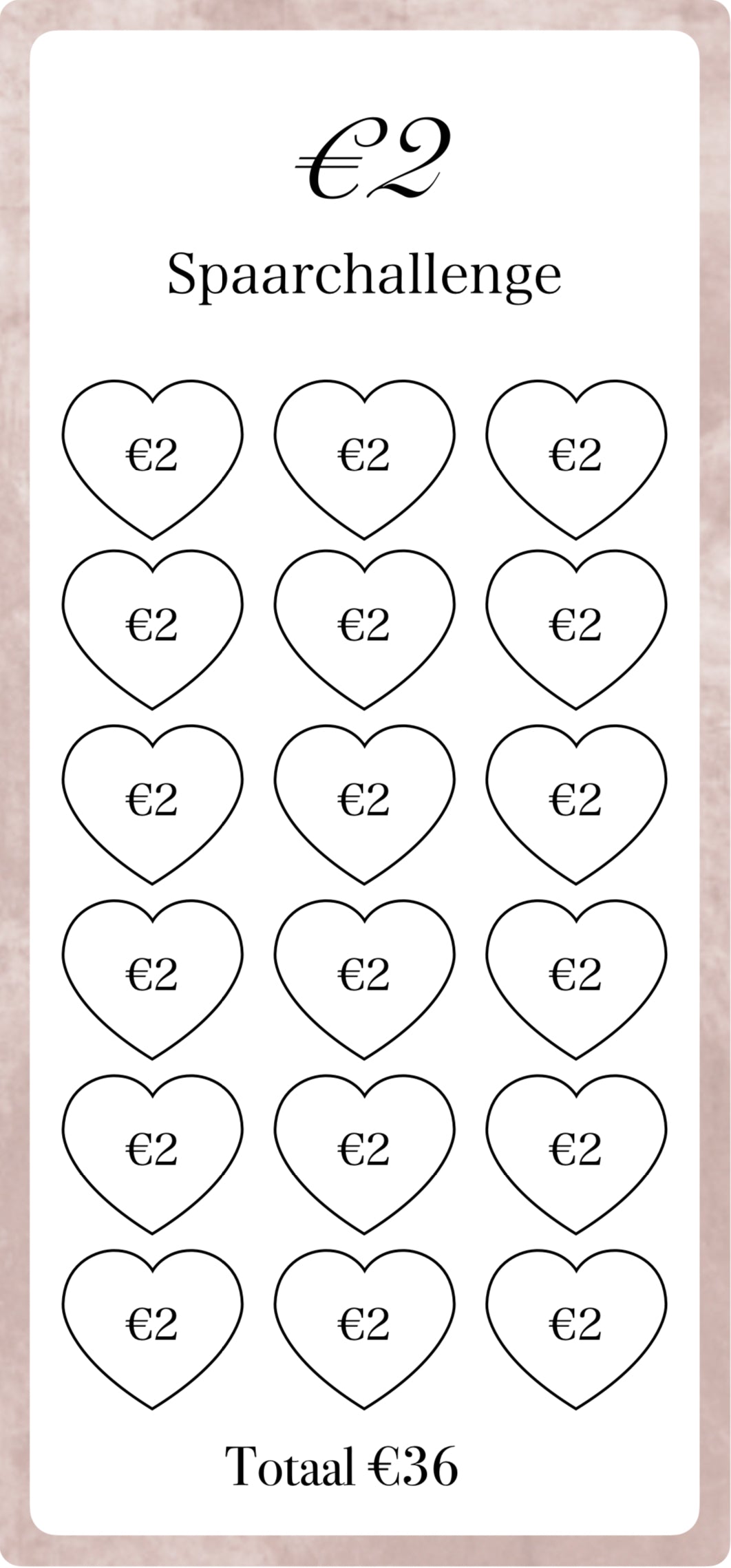 €2 Spaar Challenge