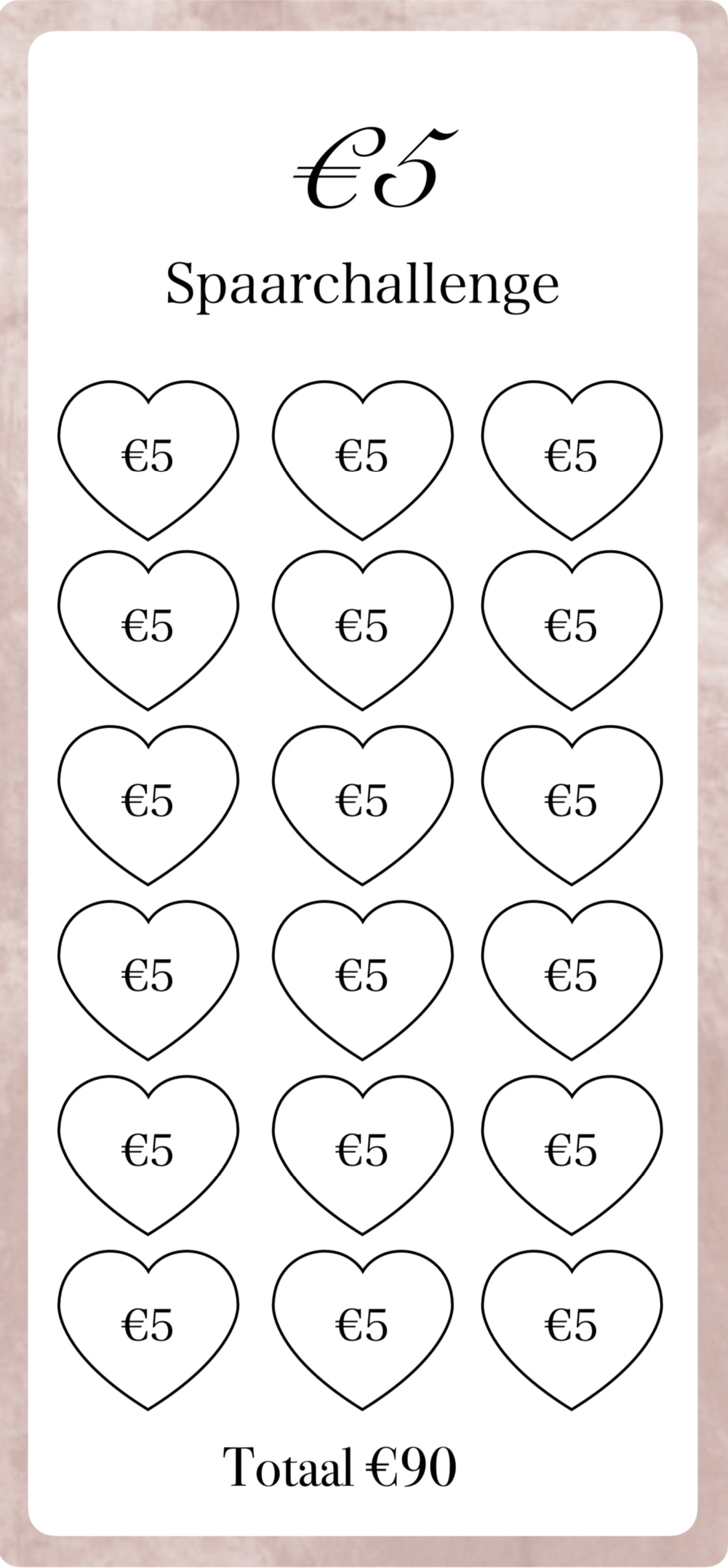 €5 Spaar Challenge