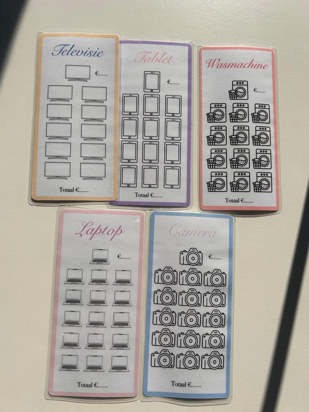 Spaardoelen Set 5 Stuks